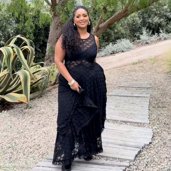 Torrid Festi Goth Boho Black Hanky Hem Lace Sheer Dress Size 3X NWT - Picture 8 of 10